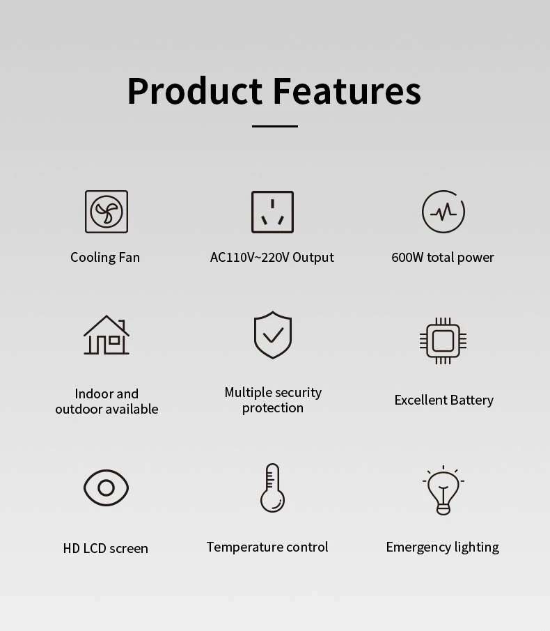 Large-Capacity Battery Energy Storage 600W Household Emergency Power Supply