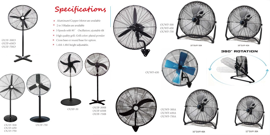 Ousf-45e-3-1 Air Cooler with Copper Motor Standing Ceiling Fan 3 in 1