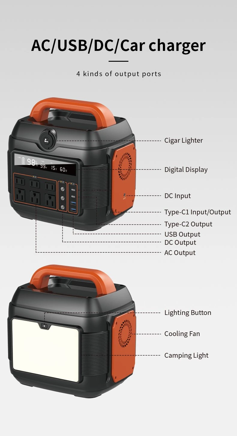 Large-Capacity Battery Energy Storage 600W Household Emergency Power Supply