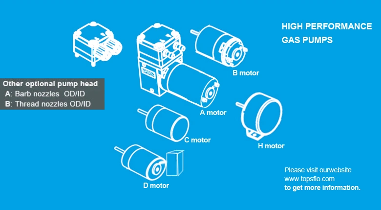 High Performance 6V 12V or 24V Air Pump (DC Brush motor)