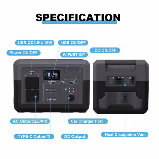 ポータブル外部エネルギー貯蔵電源 600W、1200W、1800W